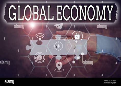 Conceptual Display Global Economy Business Idea System Of Industry And