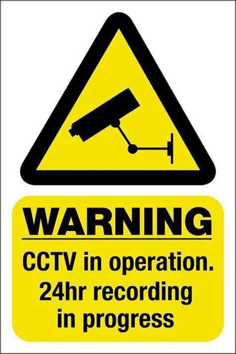 Cctv Window Sticker Security Camera Warning Sign Window Self Adhesive