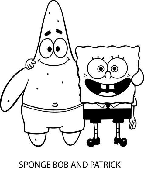 Spongebob And Patrick Coloring Page Printable Spongebob Drawings
