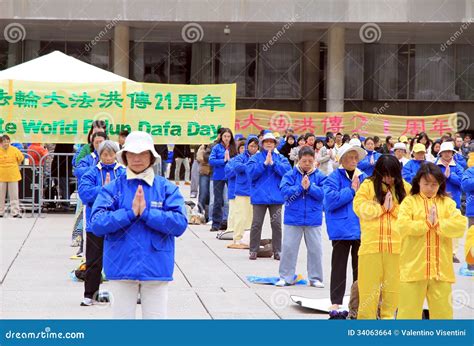 Falung Gong Practitioners Editorial Stock Image Image Of City 34063664
