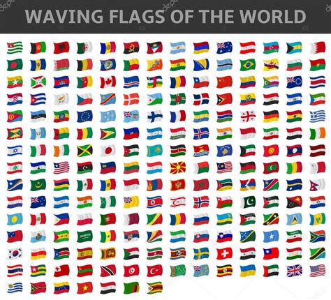 Waving Flags Of The World — Stock Vector © Noche0 77142351