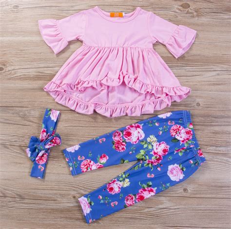 3pcs Toddler Infant Girls Outfits Lovely Autumn Spring Baby Girls