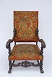 Antique Louis XIV Style Carved Fauteuil High-Back Armchair with ...