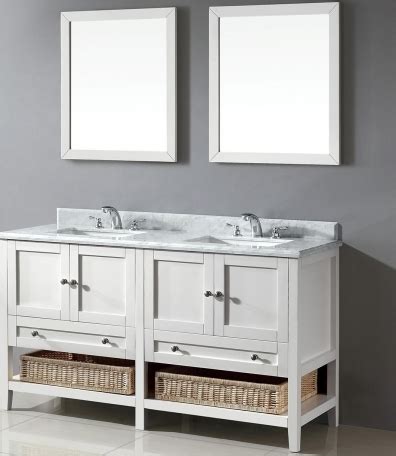 Eviva happy 30 inch x 18 inch white transitional bathroom vanity with white carrara marble countertop and undermount porcelain sink. 16 Inch Depth Bathroom Vanity - Home Sweet Home | Modern ...
