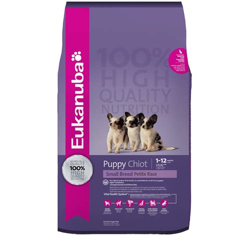 Unlike the food made for larger breed puppies, one of the biggest mistakes that small breed puppy owners make is buying a dry kibble that's too big for your puppy's mouth. EUKANUBA-PUPPY-SMALL-BREED-4-LB