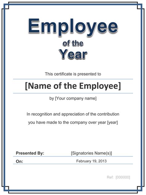 Sponsored by the learning shop. Employee of The Year Certificate | Certificate Templates