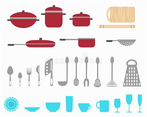 Cartoon Kitchen Utensils Stock Illustrations 3110