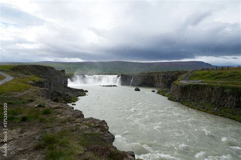 Godafoss One Of The Most Famous And Most Beautiful Waterfalls In