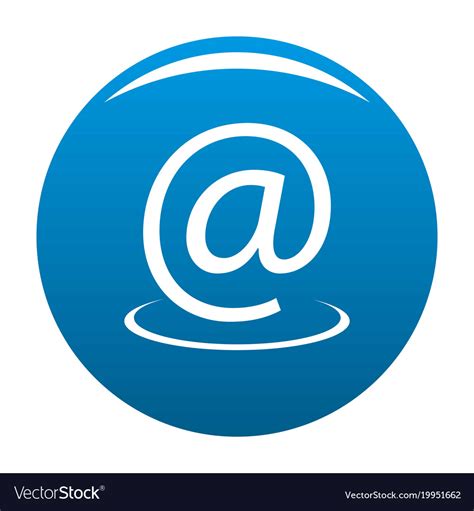 Email Address Icon Blue Royalty Free Vector Image