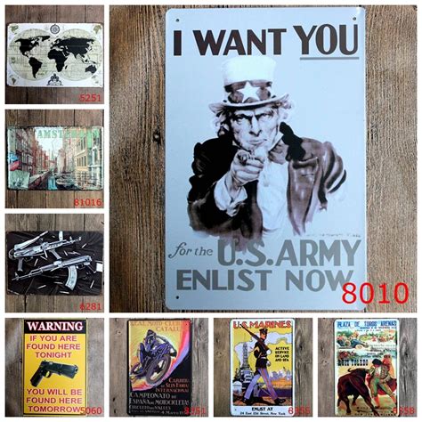 Plaques And Signs Home Décor Uncle Sams Of I Want You Poster Tin Antique