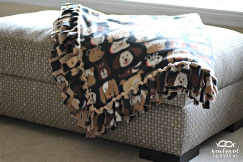 Easy Diy No Sew Fleece Blanket Without The Bulky Knots Newlywed Survival