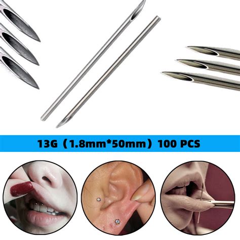 Inserting a 2 inch needle into the navel. Disposable Sterile Medical Body Jewelry Piercing Needle ...