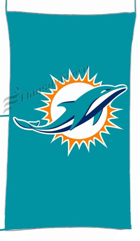Miami Dolphins Vertical Flag Banner 5 X 3 Ft 150 X 90 Cm Flags
