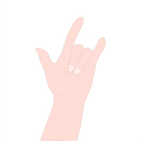 Drawing Of A I Love You Sign Language Illustrations Royalty Free