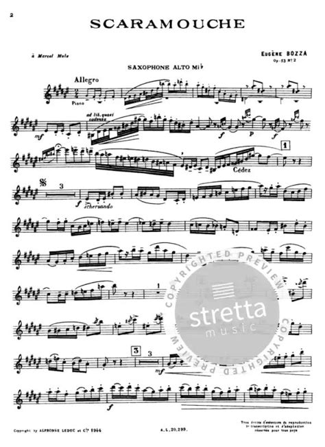 Scaramouche Op No from Eugène Bozza buy now in the Stretta sheet music shop