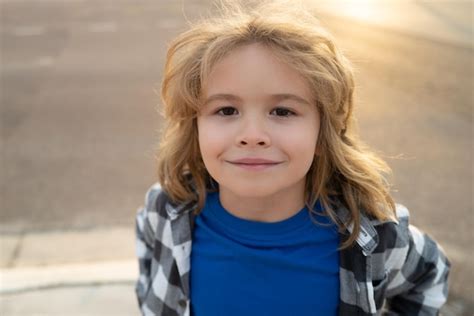 Premium Photo Lifestyle Portrait Of Cute Kid Outdoors Summer Kids
