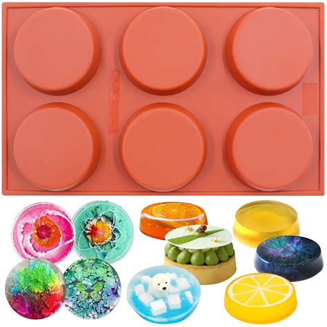 Round Disc Baking Silicone Mold 6 Cavity Funshowcase