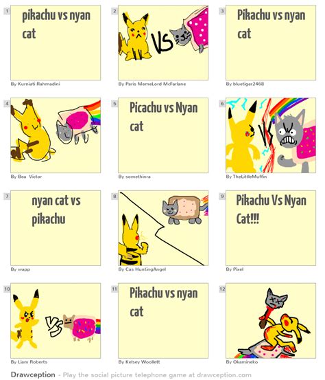 Pikachu Vs Nyan Cat Drawception