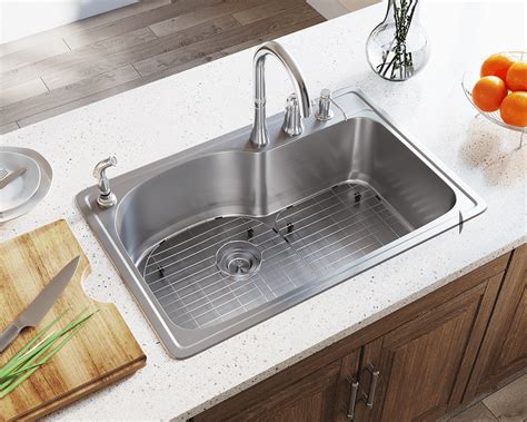 Offset Single Bowl Topmount Stainless Steel Sink California Tile And