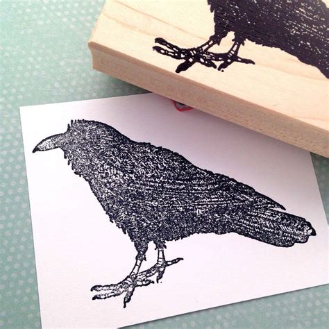 Large Raven Rubber Stamp 6484 Etsy