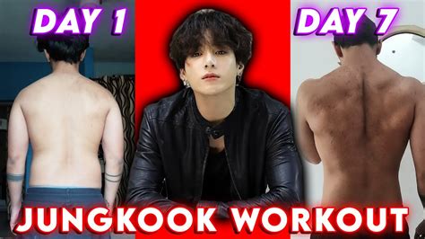 I Tried Bts Jungkooks Actual Workout For 7 Days Youtube