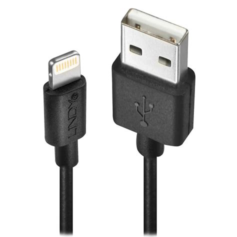 3m Usb To Lightning Cable Black From Lindy Uk