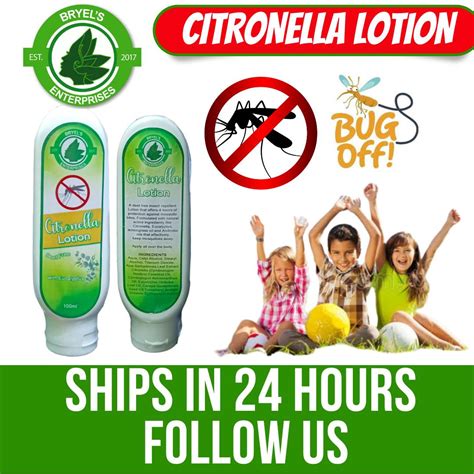 ⚡⚡bryels Citronella Lotion 100ml Natural Mosquito Repellent With