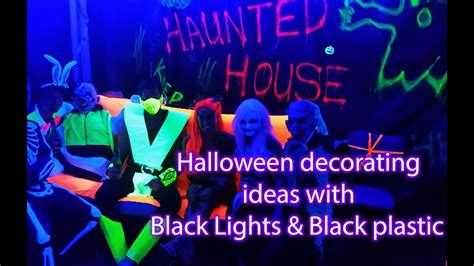 Weather resistant, durable and smoothly. Halloween decorating idea with UV black light - YouTube