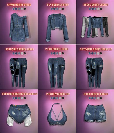 Vittler Universe Denim Everthing Collection Ts4 Sims 4 Collections