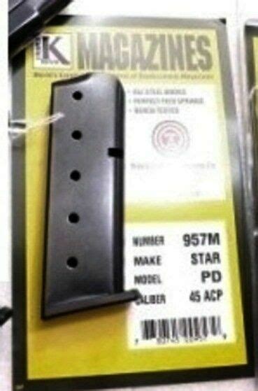 Star Pd 45 Acp Factory 6 Shot Magazine 45 Auto Compact Model Only
