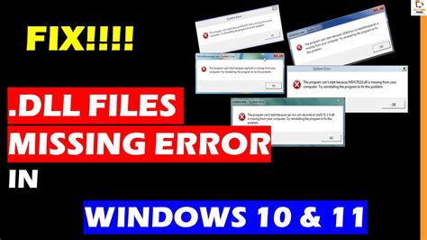 How To Fix All Dll Files Missing Error In Windows Pc Windows 7 8 1 10