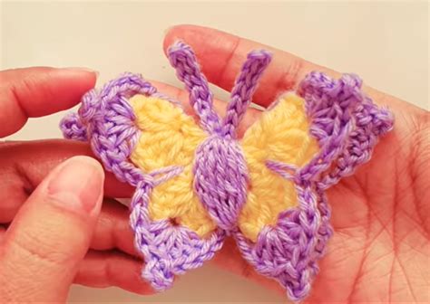Crochet Lovely D Butterfly Applique Crochet Ideas