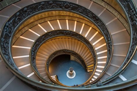 Spiral Staircase At Vatican Museum Rome Italy