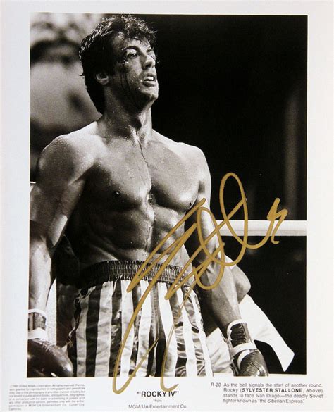 Rocky Iv Signed Photograph Sylvester Stallone Rock Star Galleryrock