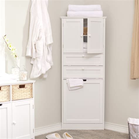 Fancy White Corner Cabinet Bathroom Design Home Sweet Home