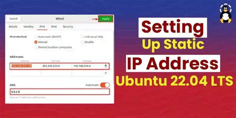 Setting Up Static IP Address On Ubuntu LTS Its Linux FOSS