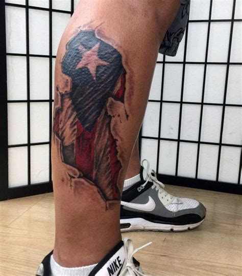 Cool Puerto Rican Flag Tattoo Ideas For Men Guide Flag