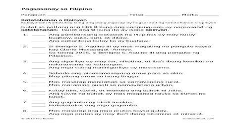 Mga Pagsasanay Sa Filipino 8 Worksheet Images Vrogue