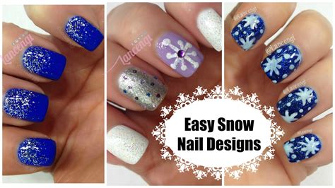 Diy Easy Cute Snowflake Christmas Nail Polish Art Designs For Beginners