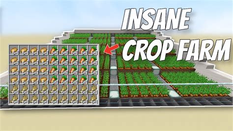 Insanely Efficient Minecraft Automatic Crop Farm Youtube