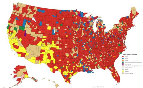 Name Origin Of United States Counties Vivid Maps