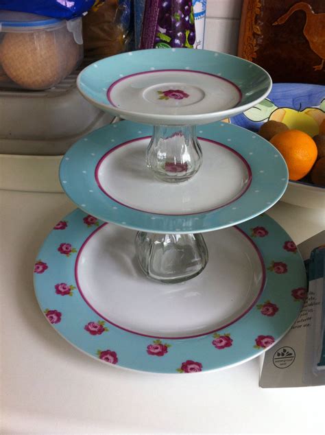 Simple And Cheap But Effective Homemade Cake Stand Made Using 3