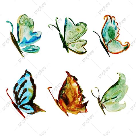 Beautiful Butterfly Clipart Vector Beautiful Watercolor Butterflies