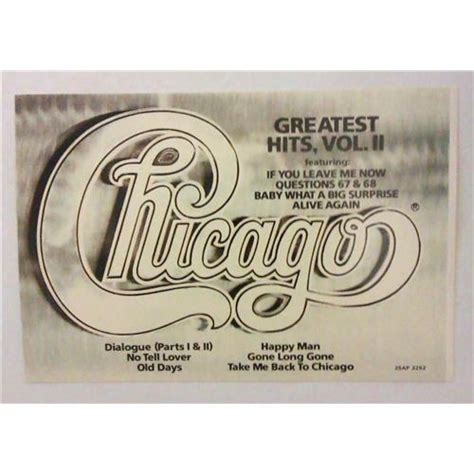 Chicago Greatest Hits Volume Ii 25ap 2252 цена 0р арт 04447