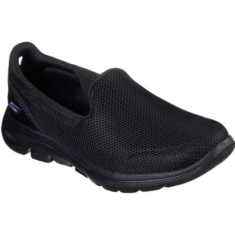 Skechers Ladies Performance Gowalk 5 Blackblack Wide Slip On Shoe By