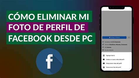 Cómo Quitar O Eliminar Mi Foto De Perfil De Facebook Desde Pc Youtube