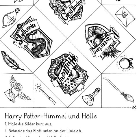 Eigentlich trefft ihr die entscheidung ja nicht wirklich, denn es ist der sprechende hut, der euch in ein haus sortiert, wenn ihr euer erstes schuljahr in harry potter: Mit dieser Harry Potter-Himmel und Hölle kannst du ...