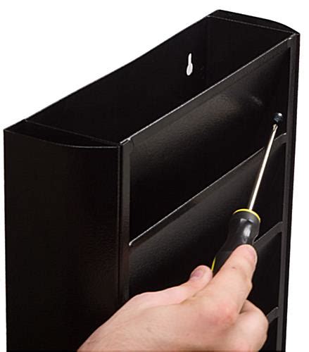 This Wall Magazine Holder Has Pre Drilled Holes For Easy Mounting