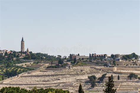 Jerusalem Israel April 2 2018 The Jewish Cemetery On The Mount Of