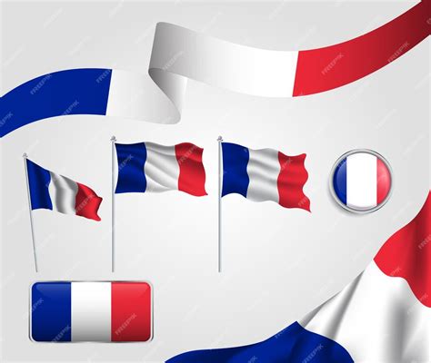 Premium Vector France Flags Collection